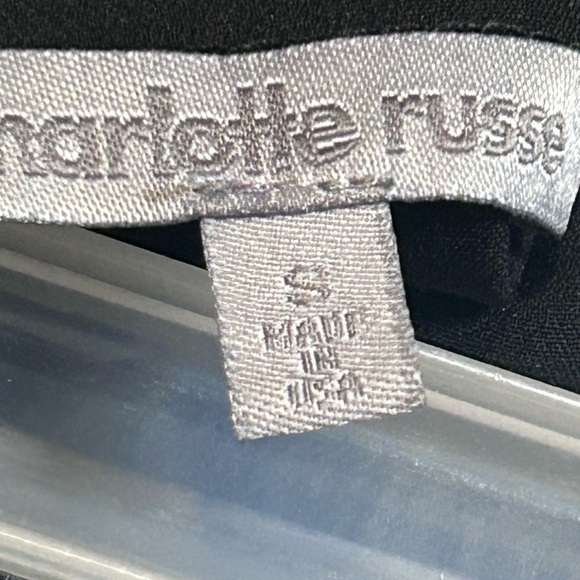 Charlotte Russe Black split mini  Skirt y2k - Picture 3 of 5